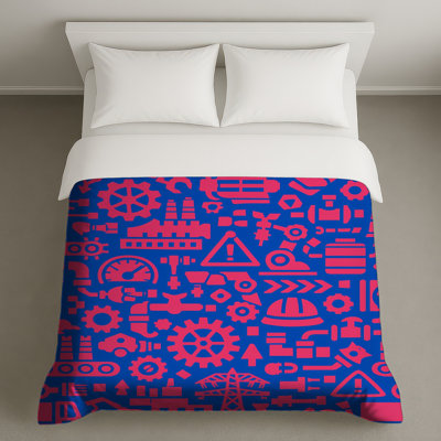 Industrial Icons Pattern Duvet Covers