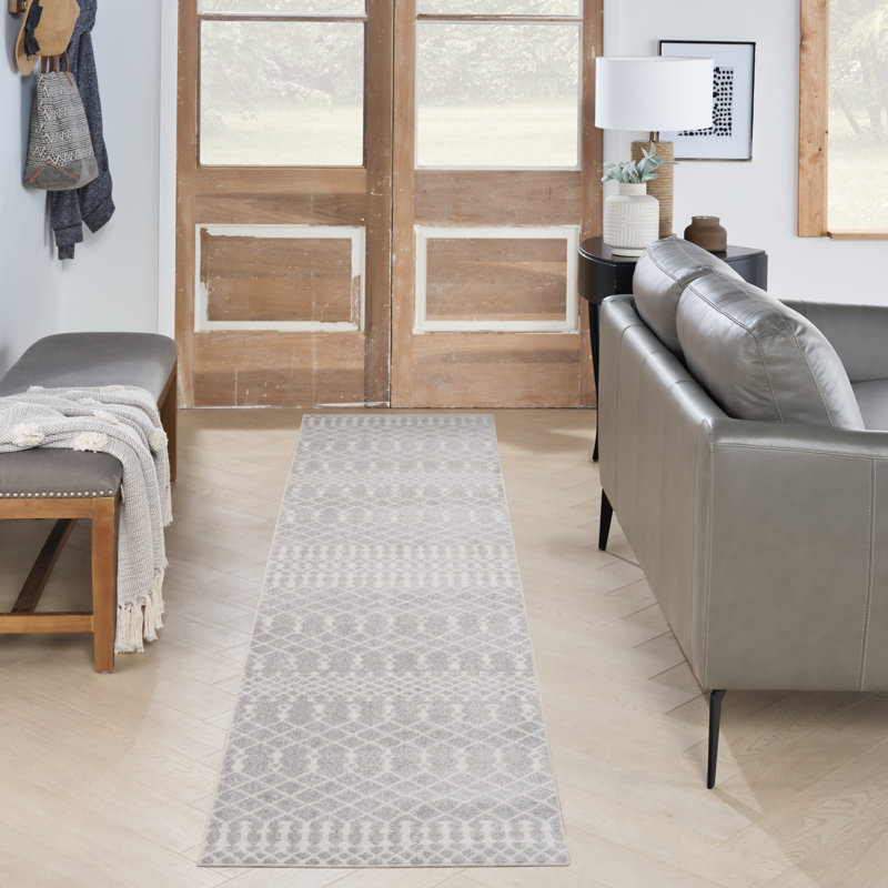 Tapis gris Athalla, Tapis de couloir 2 pi 2 po x 12 pi