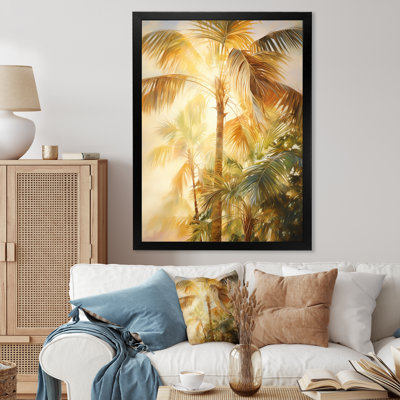 Bayboro Palm Trees Romantic Impression II, reproduction d'art sur toile