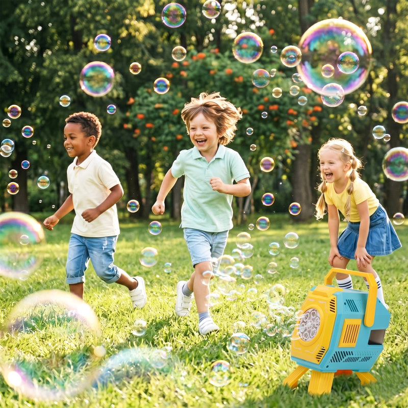 Bubble Party Machine Includes Lights Bubble Concentrate, Blue