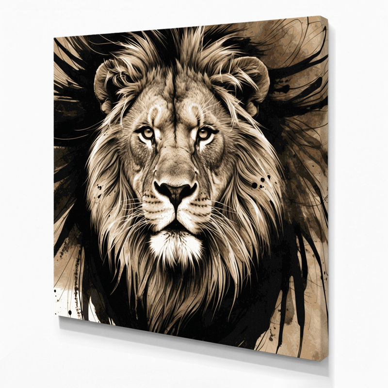 «Big Cats West African Lion», art mural sur toile, H 8 po x l 8 po