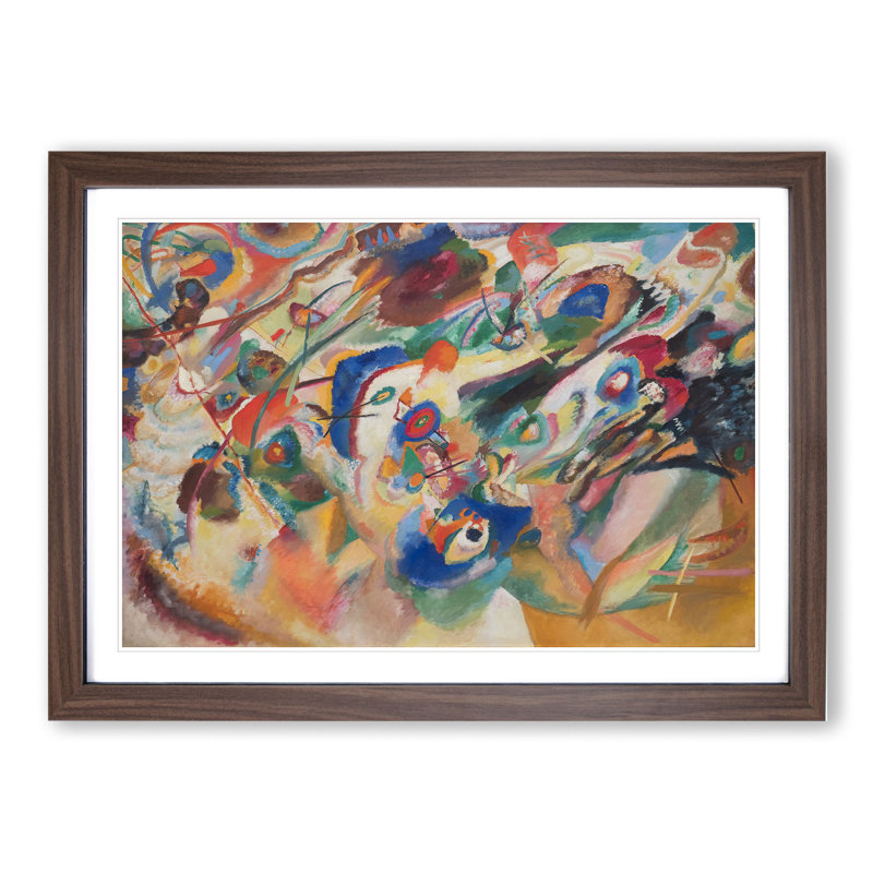 Composition VII by Wassily Kandinsky - Picture Frame Painting, 36cm H x 48cm W x 2cm D, Walnut Framed