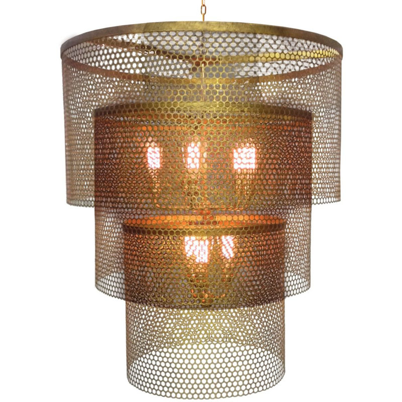 Walt 8-Light Tiered Chandelier, Gold
