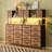 12-Drawer Dresser with Charging Station & LED Light, Metal Frame Fabric Storage with Open Shelves for Bedroom, Living Room-1956852852