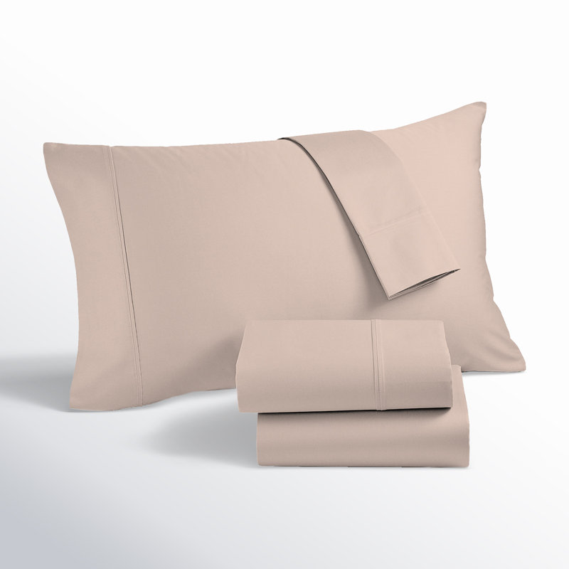 Ensemble de draps Ultimate Percale 100% coton, Ensemble de draps pour lit double avec 2 taies d'o, Rougir