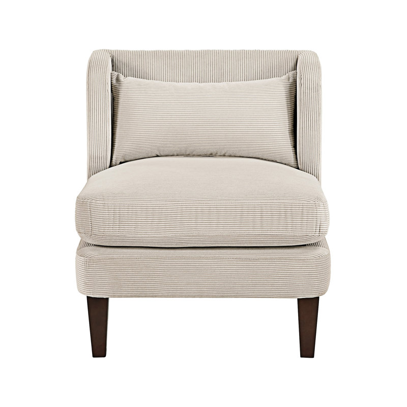 Upholstery Accent Chair  With  Pillow, Taupe