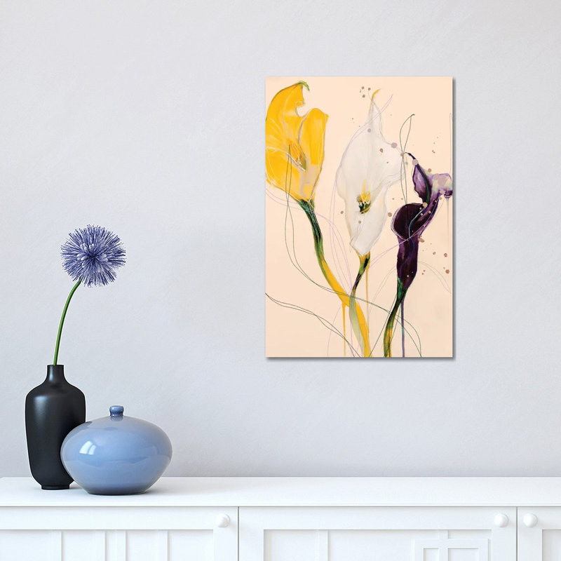 Calla Lily - Blackberry Lemon by Leigh Viner - Gallery-Wrapped Canvas Giclée on Canvas, 30.48 cm H x 45.72 cm W