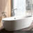 Metal Freestanding Bathtub Faucet With Hand Shower - 6.33 In. Width, Stylish Bathroom Tub Solid Metal, 43.04 Depth Full Body Spray