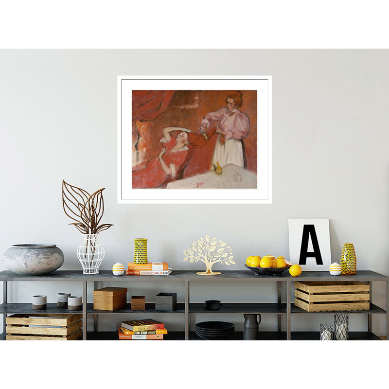 «Peigner les cheveux» par Edgar Degas, impression giclée encadrée, H 33,5 po x l 40,46 po