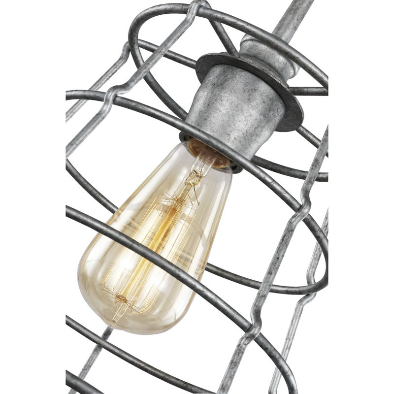 Luminaire suspendu géométrique 1 lumière Sherburne, Argent