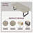 Zionna 3-Piece MDF Top Dining Table Set 47.2 in. Rectangle Table, 1-Back Corner Seat Bench and 1-Bench