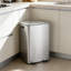 Poubelle double en acier inoxydable 16 gallons (60 L) avec seaux intérieurs en plastique pour la cuisine et le salon-122531815