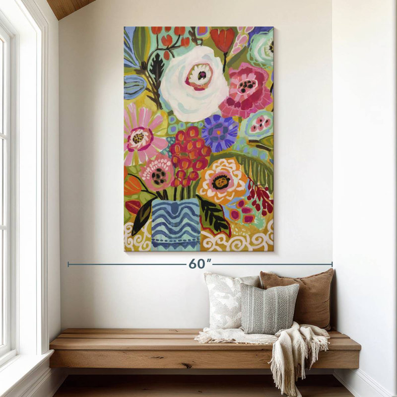 Harnek fleurs fraîches dans un vase II, H 51 po x l 34 po