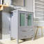 Meuble-lavabo avec comptoir en céramique blanche-257569436
