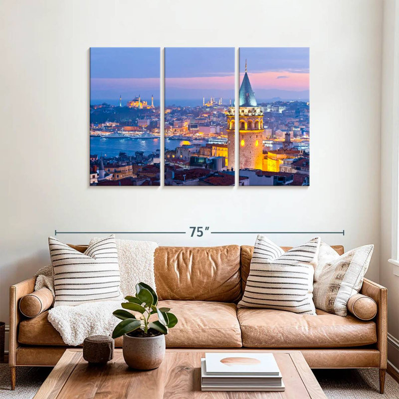 Crépuscule Tergel Istanbul, H 36 po x l 57 po