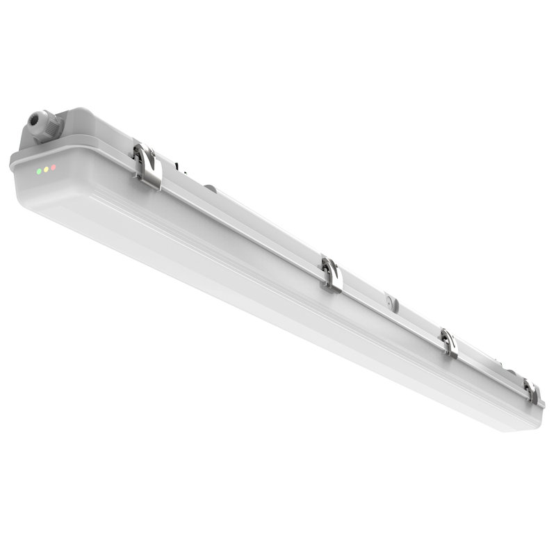 4FT LED Vapor Tight Emergency Light, Battery Backup IP65 IK08 20W/40W 2500lm/5000lm LED Vapor Proof Fixture, 5000K, 100-277V, 4 Foot Waterproof LED Outdoor Shop Light Fixture for Carport Car Wash,FCC