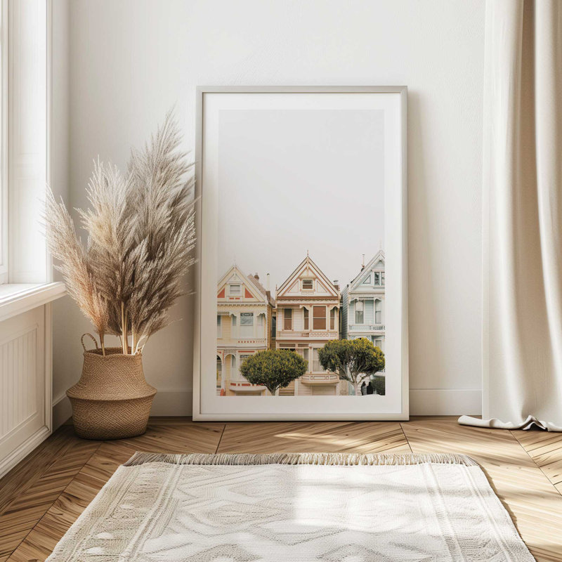 Imprimé fantaisiste architectural, Cadre en zinc patiné, H 15,25 po x l 12,25 po x P 1,25 po