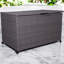 Royalcraft Storage 150cm W 645L Wicker Deck Box with Wheels-111687571