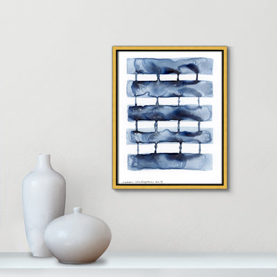 Gareth Stitched Together I by Nikki Galapon - Solid Wood Rectangle Print Single Piece Item on Canvas
