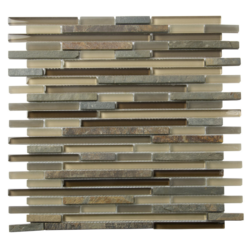 Carreau de mosaïque linéaire pour mur et plancher 12 po x 12 po Apollo