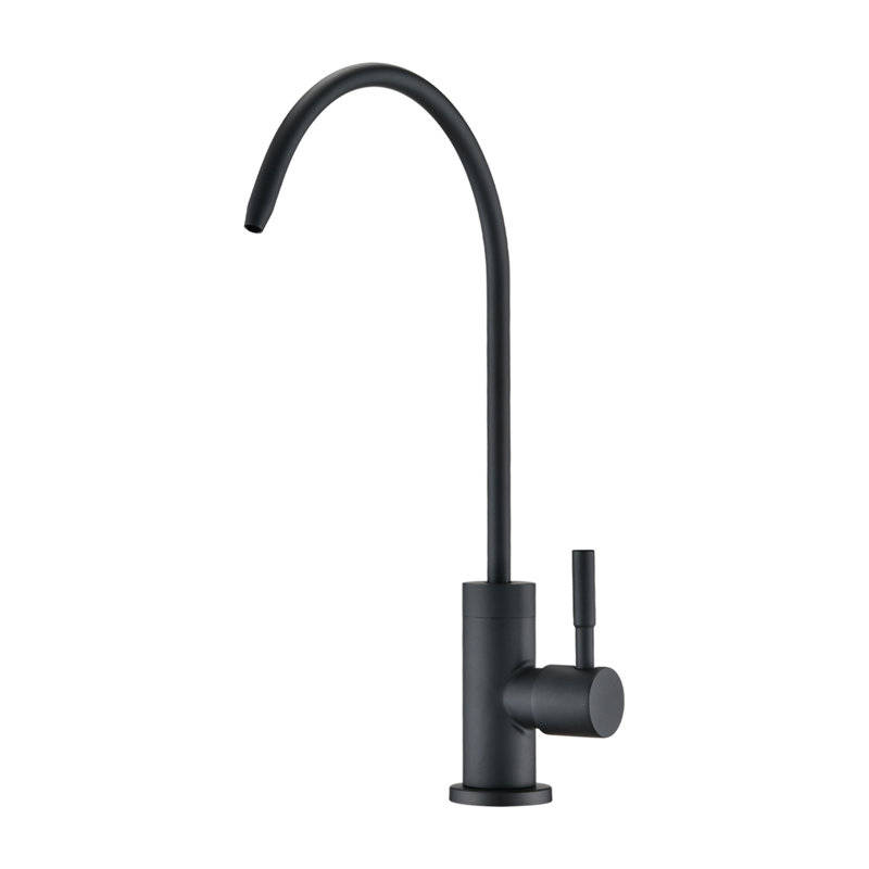 Robinet de cuisine à poignée d'eau, Noir mat