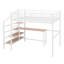 Lit mezzanine double en métal avec bureau et échelle de rangement latérale-1492095347