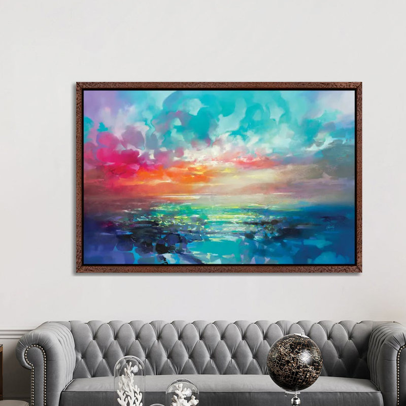 Skye Colour Spectrum by Scott Naismith - Print on Canvas, Classic Brown Wood Floater Framed, 101.6cm H x 152.4cm W x 3.81cm D