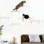 Meuble mural crème pour chat - 6 avec plateformes Pour plus de hauteur. Chats multiples à plusieurs niveaux. Créez un espace de vie élégant avec des tablettes modernes à hauteur réglable et un divertissement agréable.