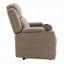 Fauteuil inclinable électrique avec rangement Jeja, similicuir brun clair