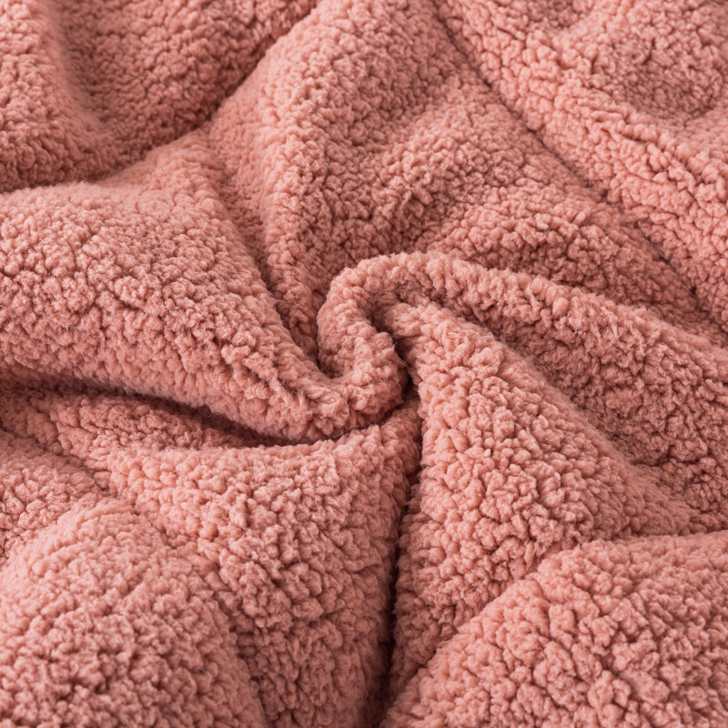  Microfiber Reversible Comforter Super Ultra Soft Luxury Plush Sherpa, Machine Washable, Twin Comforter, Rose