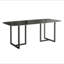 Table de salle à manger en acier au carbone avec surface en pierre noire Lauren - supporte jusqu'à 71 kg-1877812894