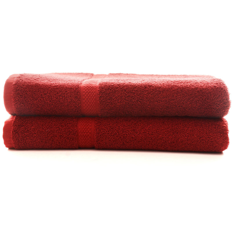 Mccay Cotton Midweight Beach Towel, Burgundy