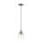 Shameka Steel and Glass 1-Light Single Bell Pendant with Adjustable Hanging Height-2141688054