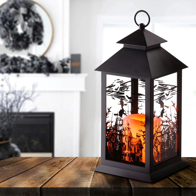 12" Halloween Lantern with Candle