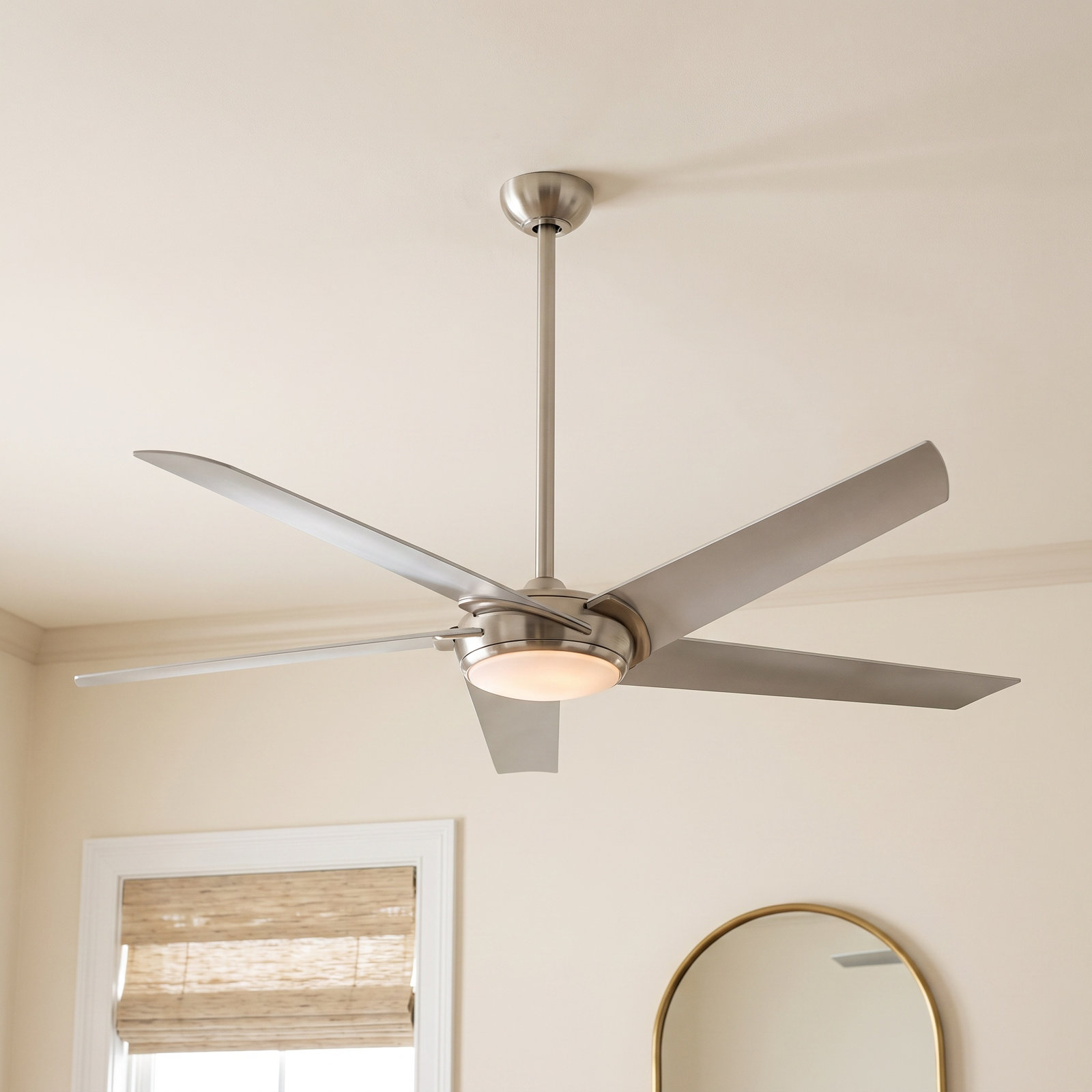 Raptor 60" Ceiling Fan with LED Light Kit, Brushed Nickel