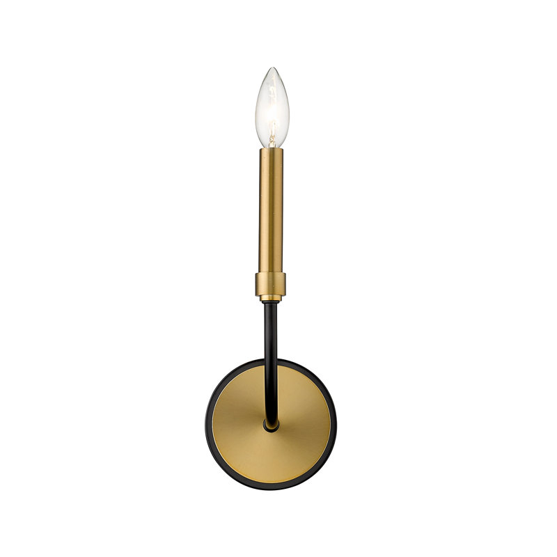 Lampe murale bougie 1 lumières Bittrich, Laiton vieilli