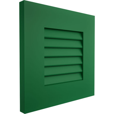 Échantillon de volets à persiennes en PVC véritable vert l 12 po x H 12 po