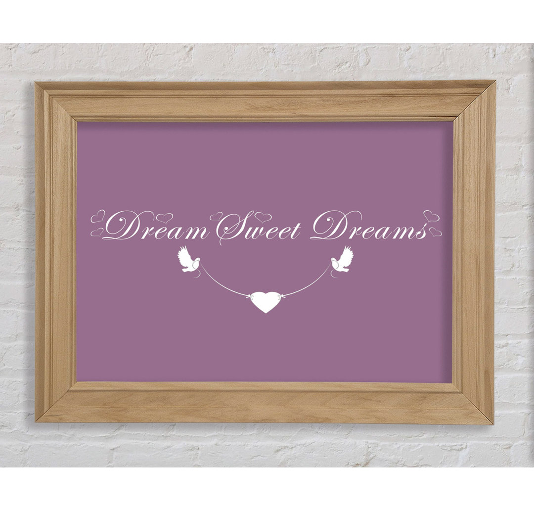 Dream Sweet Dreams Dusty Pink - Einzelner Bilderrahmen Kunstdrucke