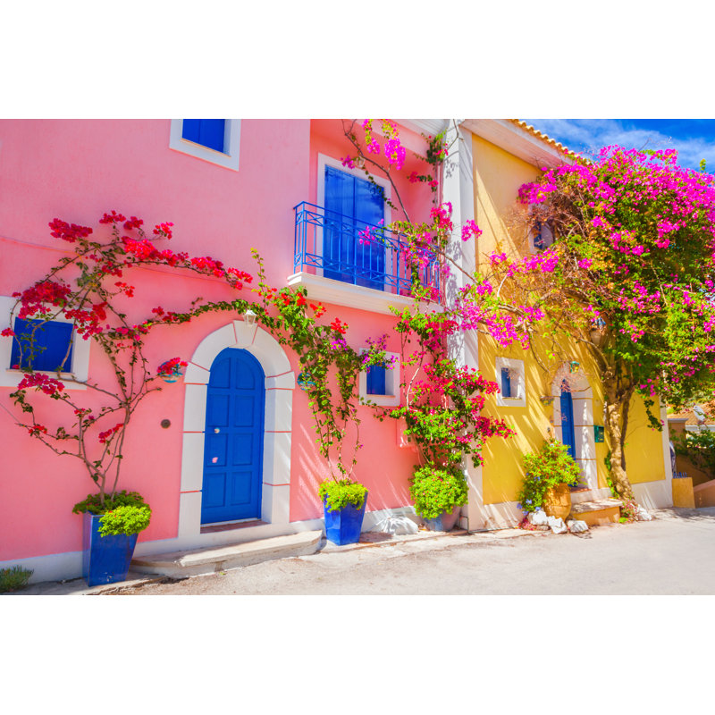 Street In Kefalonia, Greece by Adisa - Wrapped Canvas Print, 20cm H x 30cm W