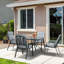 Steel Patio Dining Set Table,