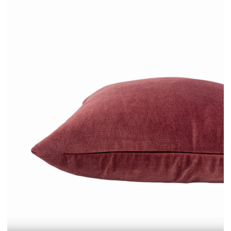 Housse de coussin en velours uni, H 20 po x l 20 po, Orange