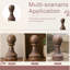 Figurines et sculptures abstraites vieillies