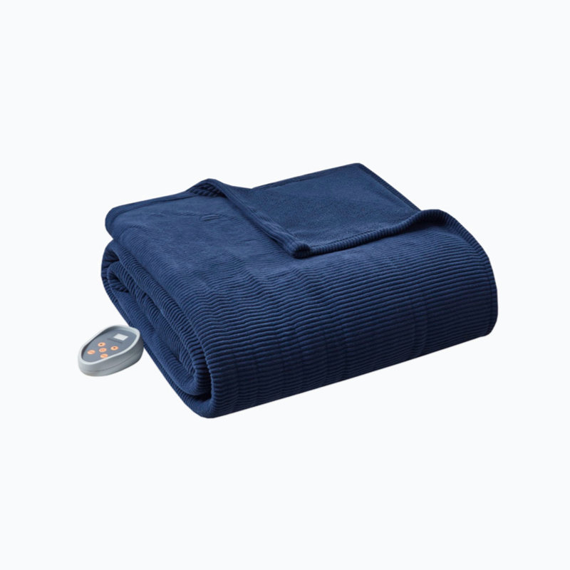 Heated Throw Blanket, King, Gray