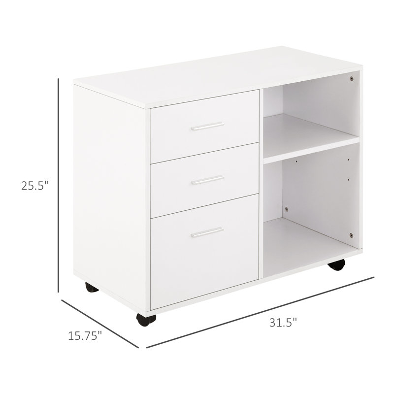 Jyotika 31.5'' Wide 3 -Drawer Mobile File Cabinet