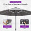 Parasol de marché semi-automatique rond 9 'Silver Pole-149625063-155071281
