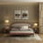 Gem Solid Wooden Bed Frame With Headboard And Natural Rattan, 1000 Lb Capacity-232042220-232042218