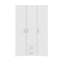 Econobox 3 Door Wardrobe with 2 Drawers in White, 120 cm