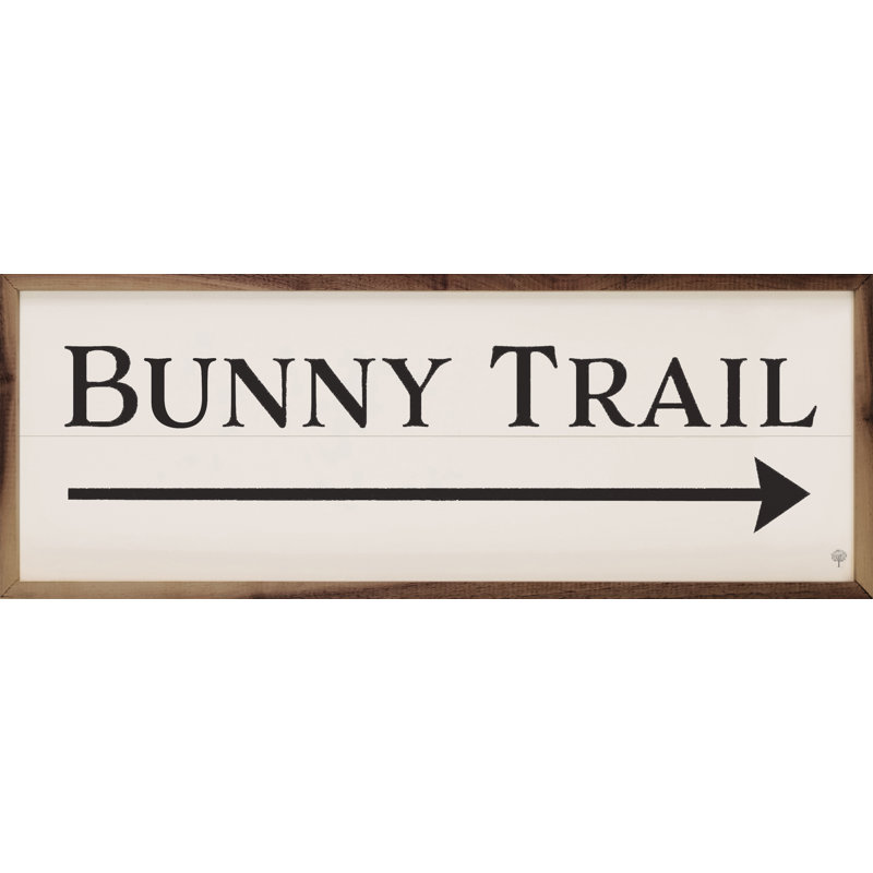Bunny Trail - flèche blanche, H 16 po x l 48 po x P 1 po