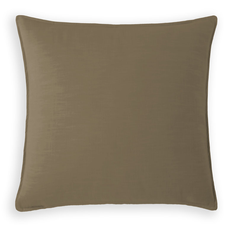 Housse et insert de coussin carré en coton, Doré