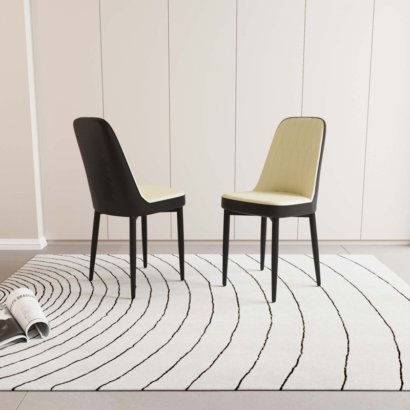 Chaise en polyuréthane, Beige/noir